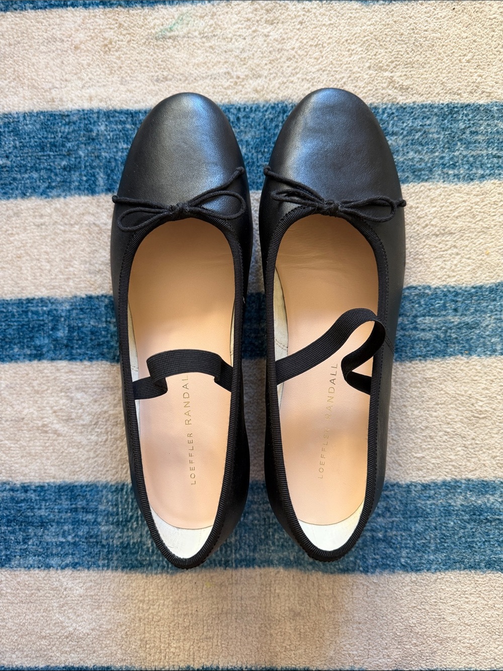 Loeffler Randall Odile Black Leather Ballet Pump, size 8